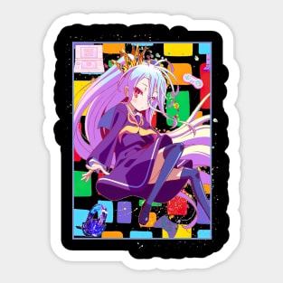 Shiro No Game No Life No Gemu No Raifu Color Block Anime Sticker